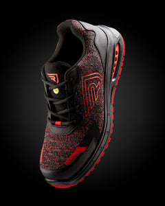 Zapato laboral Ruby ZL8395 Unisex Negro/Rojo Melange/Rojo Laboral personalizable con bordado, serigrafia y DTF | LogoLider
