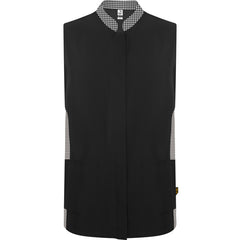 Delantal Aldany DE9105 Mujer Negro/ Print Pata De Gallo Bn personalizable con bordado, serigrafia y DTF | LogoLider