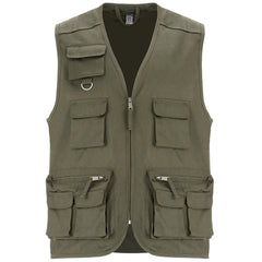 Chaleco Venera CC9111 Hombre Verde Militar personalizable con bordado, serigrafia y DTF | LogoLider
