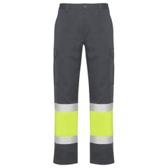 Prenda alta visibilidad Naos HV9300 Hombre Plomo/Amarillo Fluor personalizable con bordado, serigrafia y DTF | LogoLider