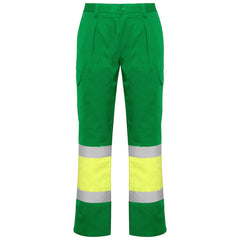 Prenda alta visibilidad Soan HV9301 Hombre Verde Jardín/Amarillo Flúor personalizable con bordado, serigrafia y DTF | LogoLider