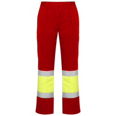Prenda alta visibilidad Soan HV9301 Hombre Rojo Laboral/Amarillo Flúor personalizable con bordado, serigrafia y DTF | LogoLider