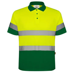 Prenda alta visibilidad Polaris HV9302 Hombre Verde Jardín/Amarillo Flúor personalizable con bordado, serigrafia y DTF | LogoLider