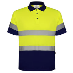 Prenda alta visibilidad Polaris HV9302 Hombre Marino/Amarillo Fluor personalizable con bordado, serigrafia y DTF | LogoLider