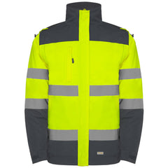 Prenda alta visibilidad Epsylon HV9304 Hombre Plomo/Amarillo Fluor personalizable con bordado, serigrafia y DTF | LogoLider