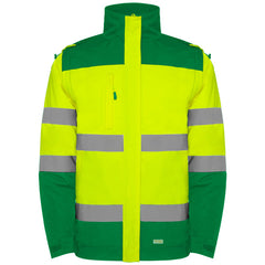 Prenda alta visibilidad Epsylon HV9304 Hombre Verde Jardín/Amarillo Flúor personalizable con bordado, serigrafia y DTF | LogoLider