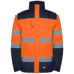 Prenda alta visibilidad Epsylon HV9304 Hombre Marino/Naranja Fluor personalizable con bordado, serigrafia y DTF | LogoLider