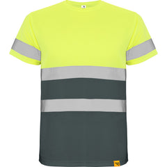 Prenda alta visibilidad Delta HV9310 Hombre Plomo/Amarillo Fluor personalizable con bordado, serigrafia y DTF | LogoLider