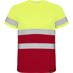 Prenda alta visibilidad Delta HV9310 Hombre Rojo Laboral/Amarillo Flúor personalizable con bordado, serigrafia y DTF | LogoLider