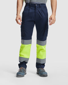 Prenda alta visibilidad Daily Stretch Hv HV9312 Hombre Plomo/Amarillo Fluor personalizable con bordado, serigrafia y DTF | LogoLider