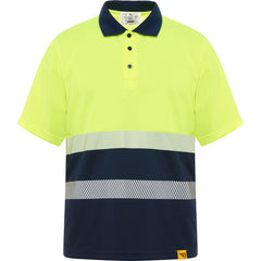 Prenda alta visibilidad Vega HV9315 Unisex Marino/Amarillo Fluor personalizable con bordado, serigrafia y DTF | LogoLider