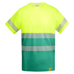 Prenda alta visibilidad Tauri HV9317 Hombre Verde Jardín/Amarillo Flúor personalizable con bordado, serigrafia y DTF | LogoLider