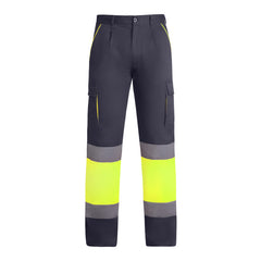 Prenda alta visibilidad Enix HV9321 Hombre Plomo/Amarillo Fluor personalizable con bordado, serigrafia y DTF | LogoLider