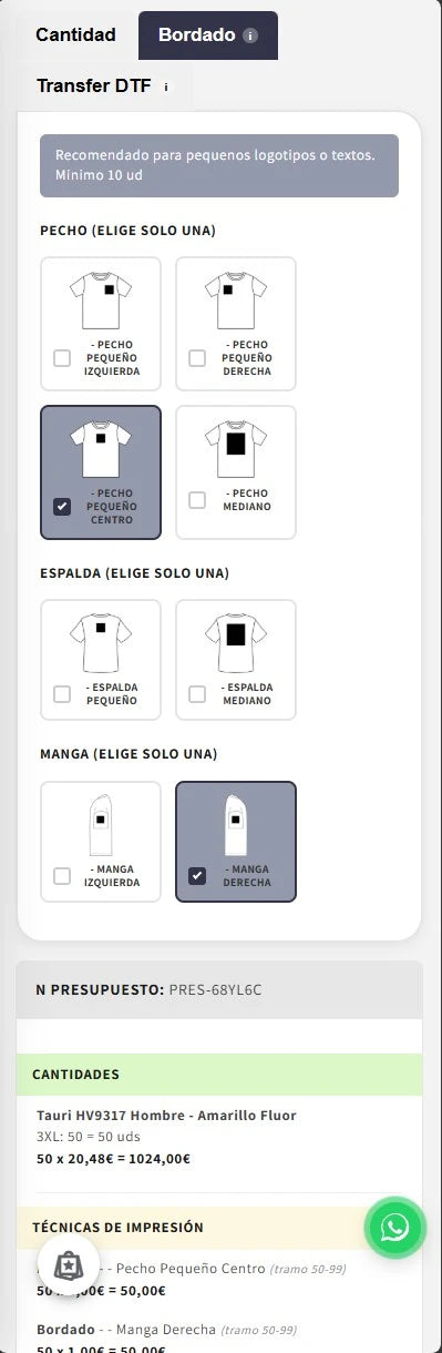 Personalizacion textil