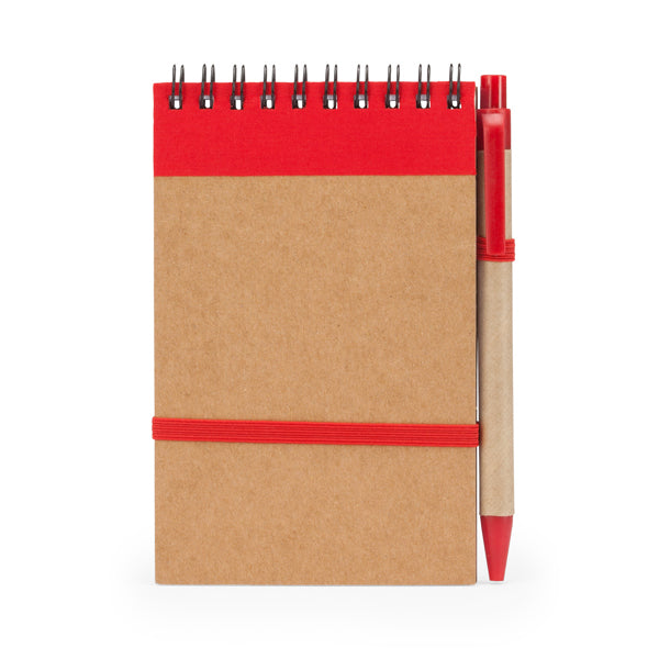 Acabado de la libreta de espiral de 70 hojas roja personalizada